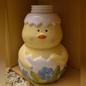 Yellow Chick Ceramic Jar